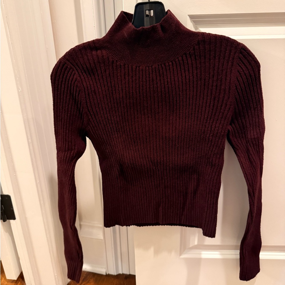 INTERMIX Maroon Knit Sweater